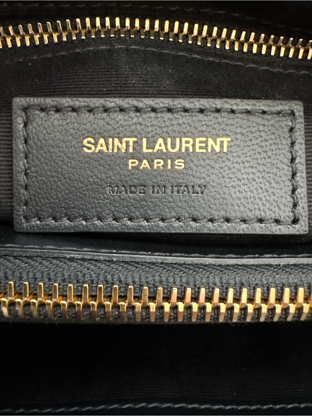 Saint Laurent Black Quilted Chevron Leather Shoulder Bag with Gold YSL Logo - Picture 11 of 15